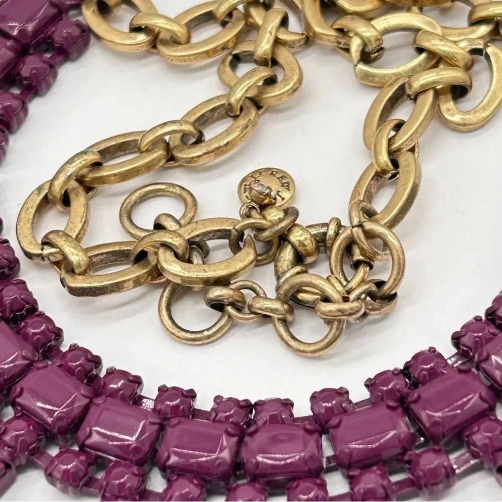 J. Crew Jeweled Purple Collar Necklace